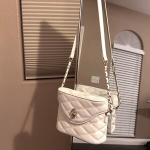 Betsey Johnson Quilted Xoviola Skull Crossbody